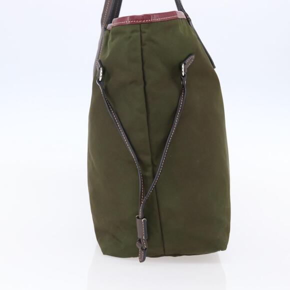 PRADA Tote Bag Nylon Khaki Silver Auth 150572 - Picture 3 of 16